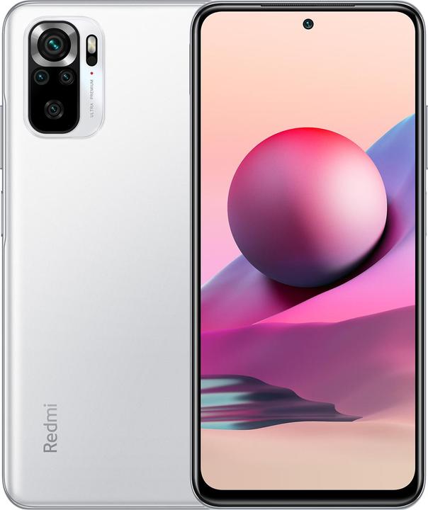 Immagine prodotto Xiaomi Redmi Note 10S (6,43 pollici) Dual-SIM MIUI 12.5 USB Type-C (64 GB, Ciottolo Bianco, 6.43", Doppia SIM, 64 Mpx, 4G)