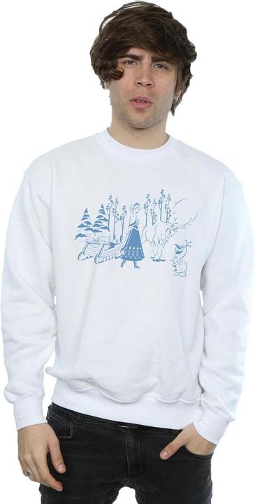 Actual product image Disney Mens Frozen Anna Sven And Olaf Sweatshirt (M)