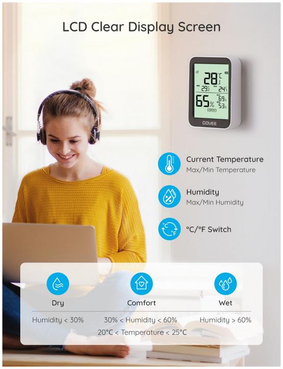 Immagine prodotto Govee Termometro Igrometro Bluetooth con schermo