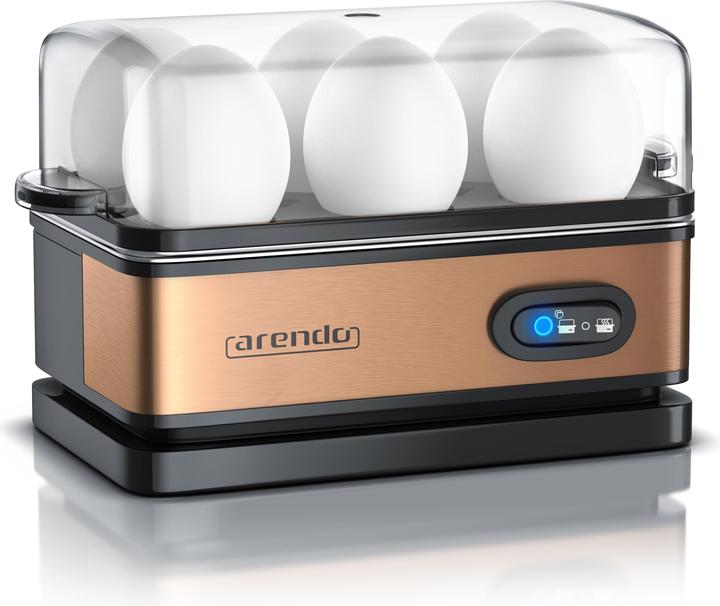 Immagine prodotto Arendo Bollitore per uova in acciaio inox 6 volte, 400 W, acciaio inox, funzione scaldavivande, durezza
