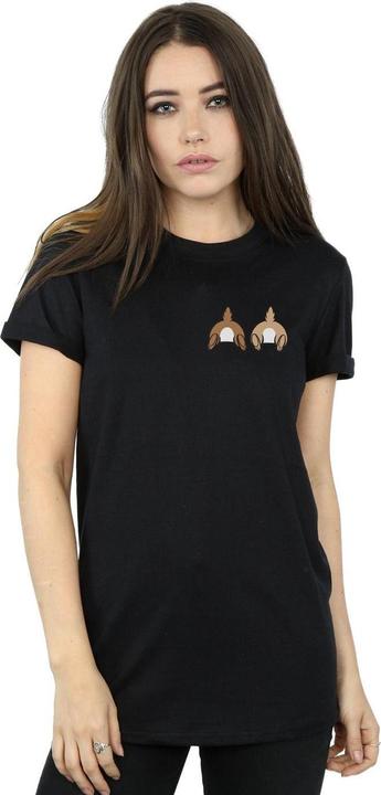 Actual product image Disney Womens/Ladies Chip N Dale Backside Breast Print Cotton Boyfriend T-Shirt (XL)