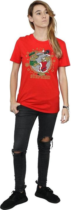 Immagine prodotto Tom & Jerry Christmas Surprise Maglietta Ampia Donna (3XL)