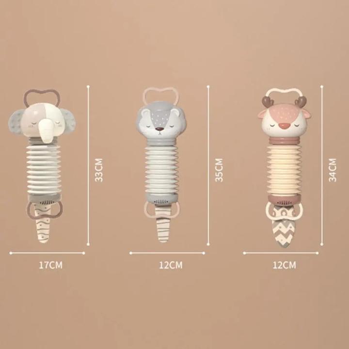 Actual product image Activity Board Cartoon Deer Accordion Baby Musical Toy Early Learning Instrument Electronic Vocal Toy