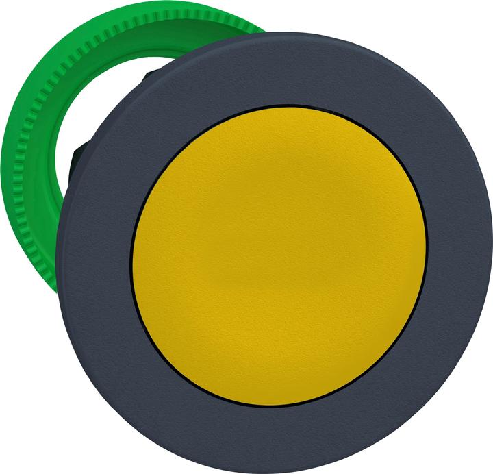 Produktbild APC Frontelement Drucktaster, flach, ø30mm, IP 69 K, Gelb, Bündig, Rastend