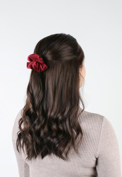 Image du produit Trisa Fashion Manchester Scrunchy vieux rose, violet, bordeaux 3 pcs. (Élastiques à cheveux)