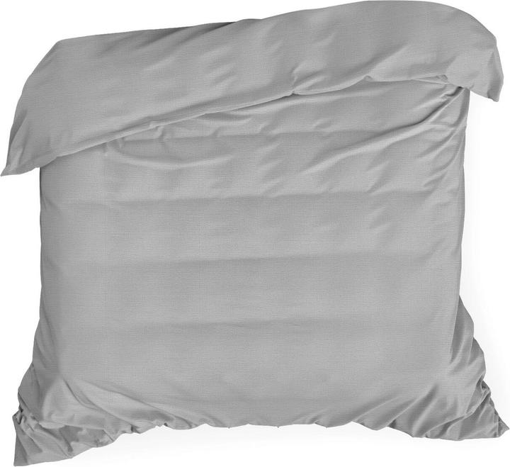 Actual product image Eurofirany NOVA COLOR POS / NOVAC / ST / PO Cotton comforter cover with satin sheen, 220X200 cm, color: steel (Duvet cover, 220 x 200 cm)