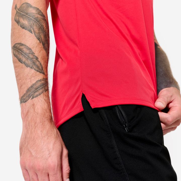 Actual product image Domyos T-Shirt Herren atmungsaktiv Rundhalsausschnitt - rot (XL)