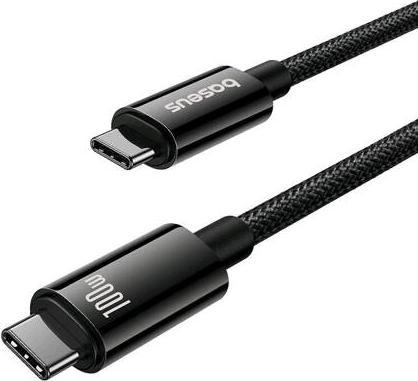 Image du produit Baseus Tungsten Gold Câble USB-C 3.2 / USB-C 3.2 100W 4K 60Hz 1.5m - noir (1.50 m, USB 3.2)