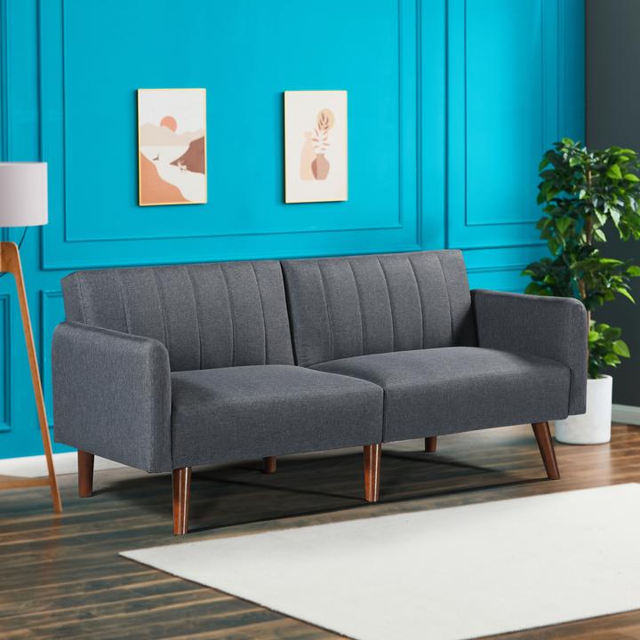 Immagine prodotto En.Casa Schlafsofa Malå mit Liegefunktion 175x70x72 cm Grau (Lettino)