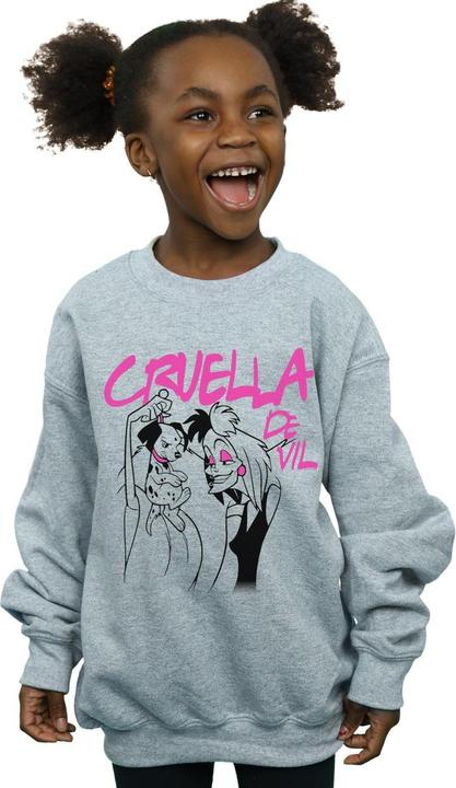 Actual product image Disney Girls Cruella De Vil Collared Sweatshirt (140, 146)
