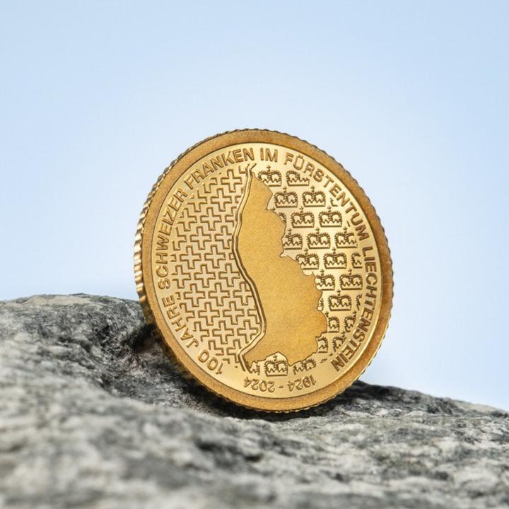 Produktbild CIT Coin Invest Gold Liechtenstein 100 Jahre Schweizer Franken 0,5 g PP - 2024 (999.90, 2024)