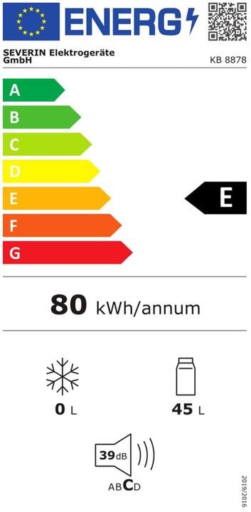 Energie-Label Severin KB8878 (55 l)