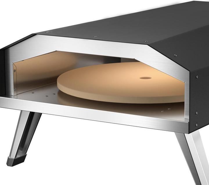 Produktbild Toboli Pizzastein Gasofen mit Drehfunktion Ø330mm Cordierit Pizzabackstein Ofen