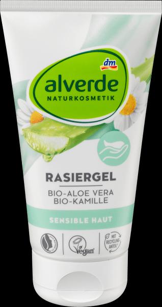 Produktbild dm alverde Sensitiv Rasiergel Bio-Aloe Vera, Bio-Kamille