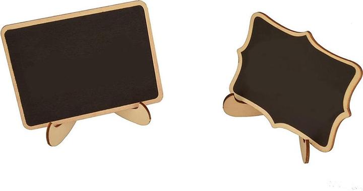 Produktbild I Am Creative Mini Holz Namensschilder Deko Kreide Tafel 20er Set