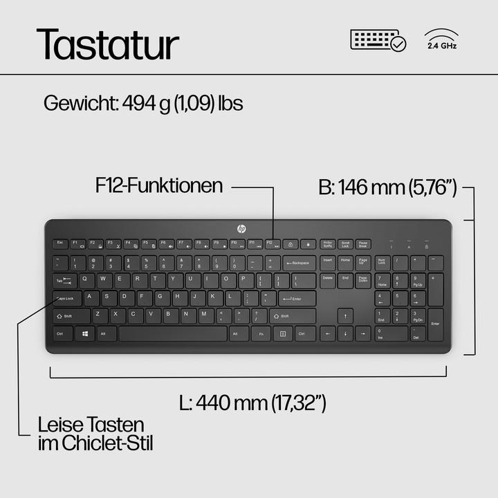 Productafbeelding HP 230 Toetsenbord draadloos (NL, Draadloze)