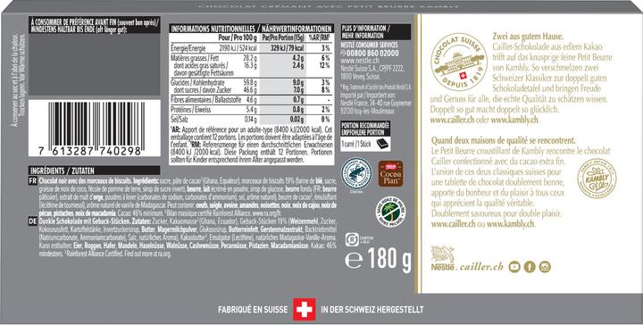 Immagine prodotto Cailler Kambly Tavoletta di Cioccolato Fondente (180 g)