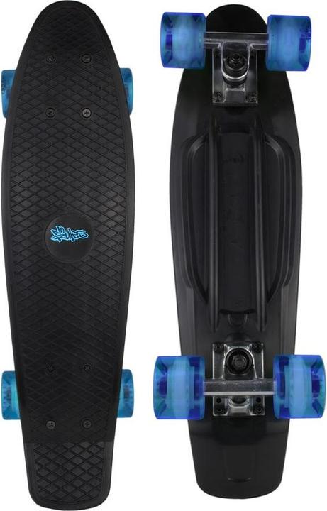 Produktbild No Rules Skateboard ABEC 5 Fun schwarz - transparent blau (7.09")