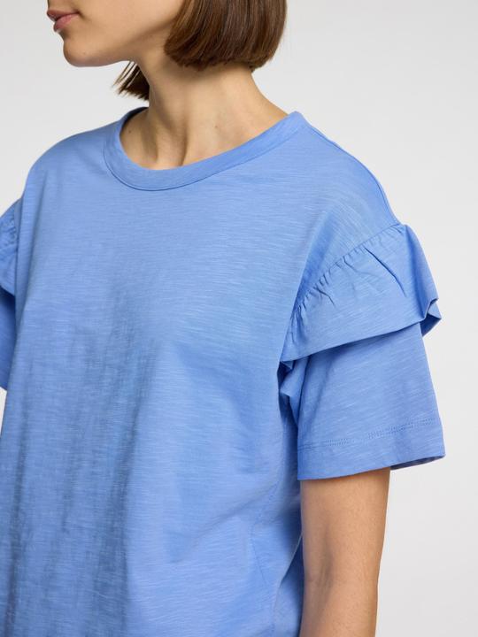 Actual product image Selected Femme Bio-Baumwolle Rüschen T-Shirt (XL)