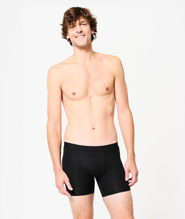 Image du produit Decathlon Lot de 3 boxers respirants en microfibre Homme, noir/bleu/rouge (XL)