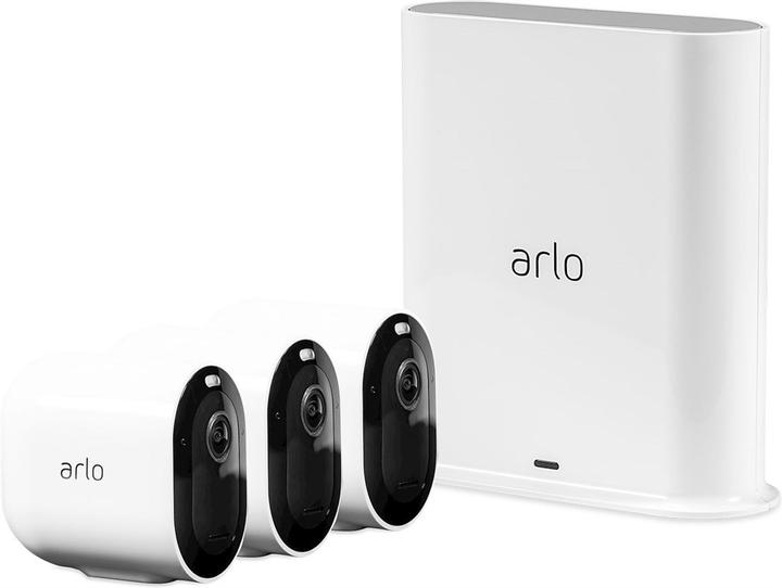 Produktbild Arlo Pro 3 Spotlight Kamera, 3er Set weiss (2560 x 1440 Pixels)