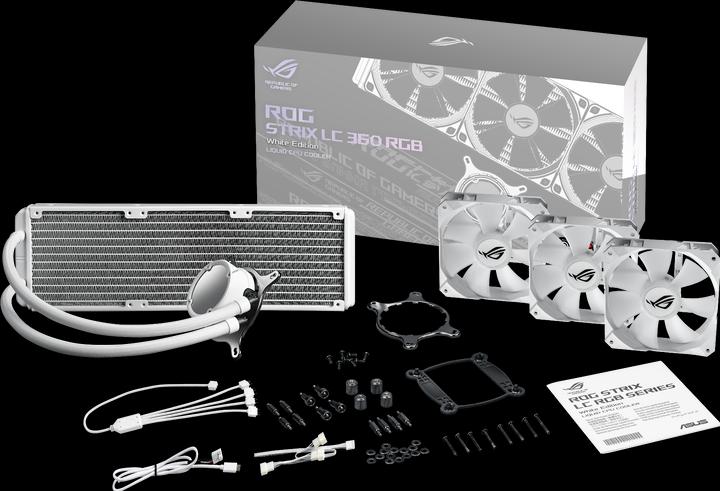 Actual product image ASUS ROG Strix LC 360 RGB White Edition Complete water cooling
