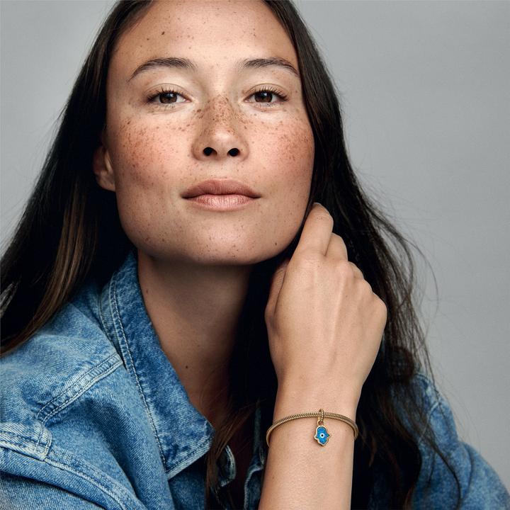 Produktbild Pandora Schillernde Blaue Hand der Fatima Charm (Metall gelbvergoldet)