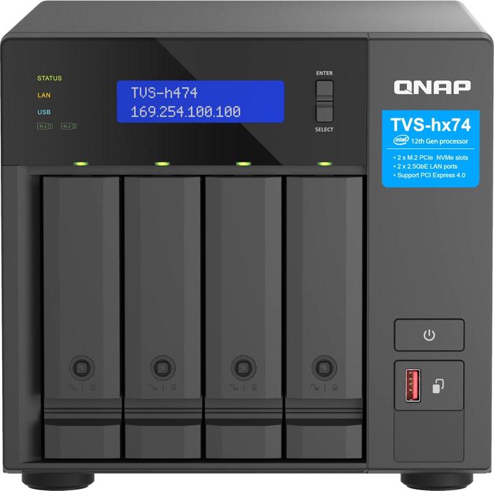 Produktbild QNAP TVS-H474-PT-8G (0 TB)