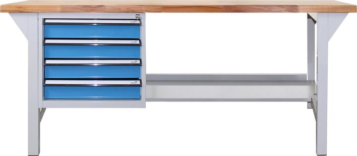 Produktbild ADB Werkbank Werktisch PROFI 4 Schubladen 1500mm (150 cm, 75 cm)