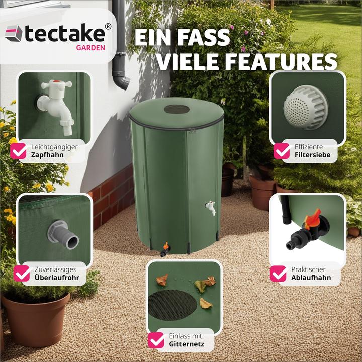Actual product image tectake Rainwater Tank (380 l)