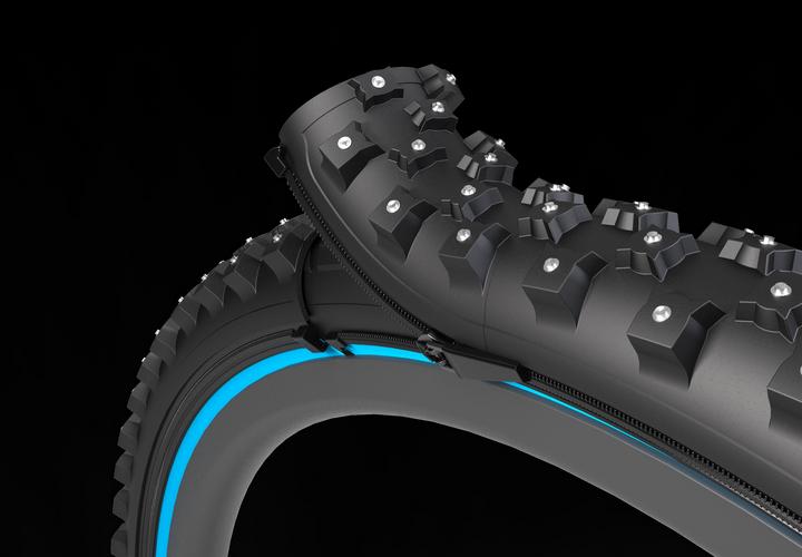 Actual product image reTyre skin ICE RACER, 300 spikes, 28x2.0 / 50-622 / 700x47c (28 x 2.00, 50-622)