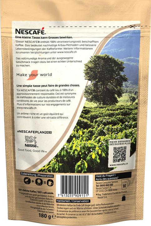 Produktbild Nescafé Gold De Luxe löslicher Kaffee Beutel (180 g)