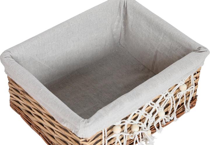 Actual product image Esprit Laundry basket Home White Natural wicker Shabby Chic 47 x 35 x 55 cm 5 Pieces