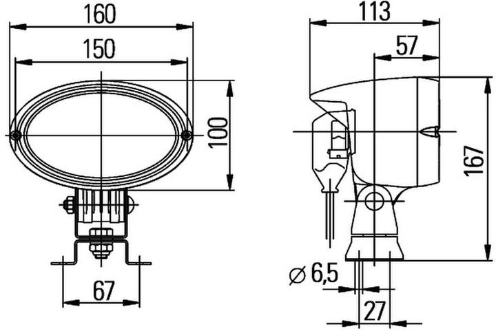 Actual product image Hella Worklights H9