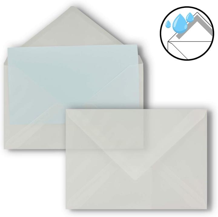 Actual product image Neuser Papier 50x transparente Briefumschläge Serie FarbenFroh (229 x 162 mm, 50 x)