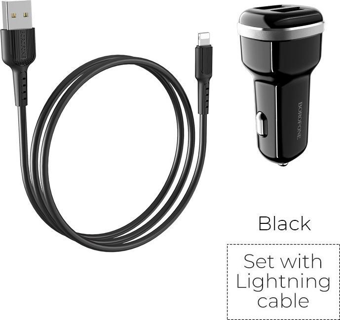 Produktbild Borofone Anschlüsse 2x USB-A 2,4 A (BFO-BZ13-L-B)