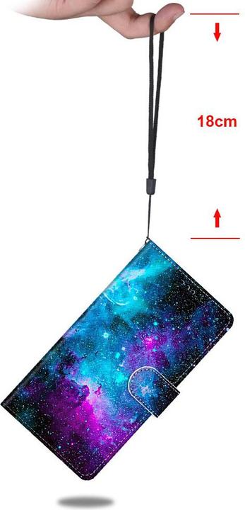 Produktbild Ueli Express iPhone 13 Mini Buch Etui Tasche mit Kartenfach Galaxie (Apple iPhone 13 mini)