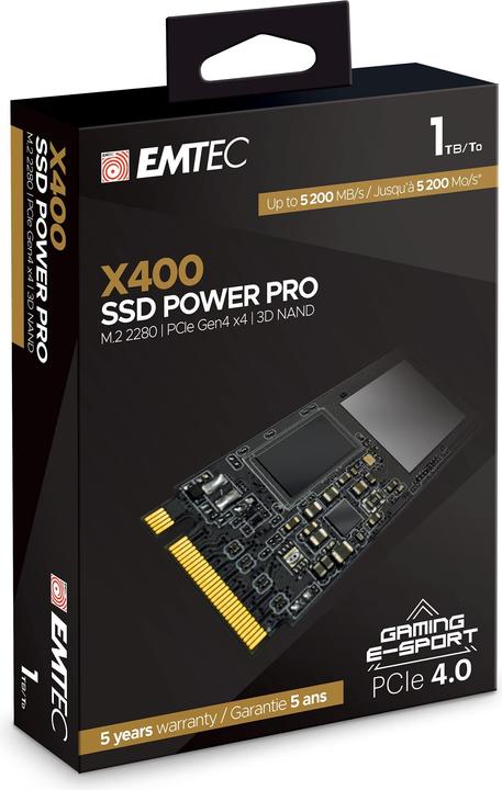 Immagine prodotto Emtec SSD 3D NAND Phison SATAIII X400 (1000 GB, M.2 2280)