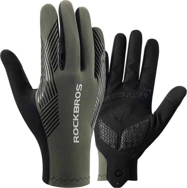 Actual product image Rockbros cycling gloves spring/summer/autumn, full, size: S - green (S)