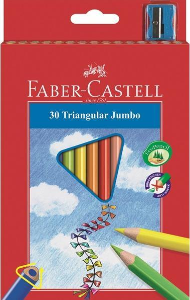 Immagine prodotto Faber-Castell Pastelli triangolari Jumbo, confezione da 30 pezzi (Ordinati, 30 x)