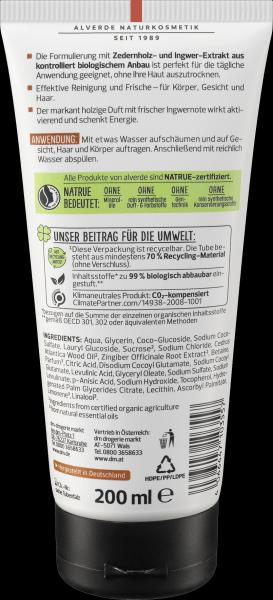 Produktbild dm alverde MEN Duschgel Rough Nature 3in1 (200 ml)