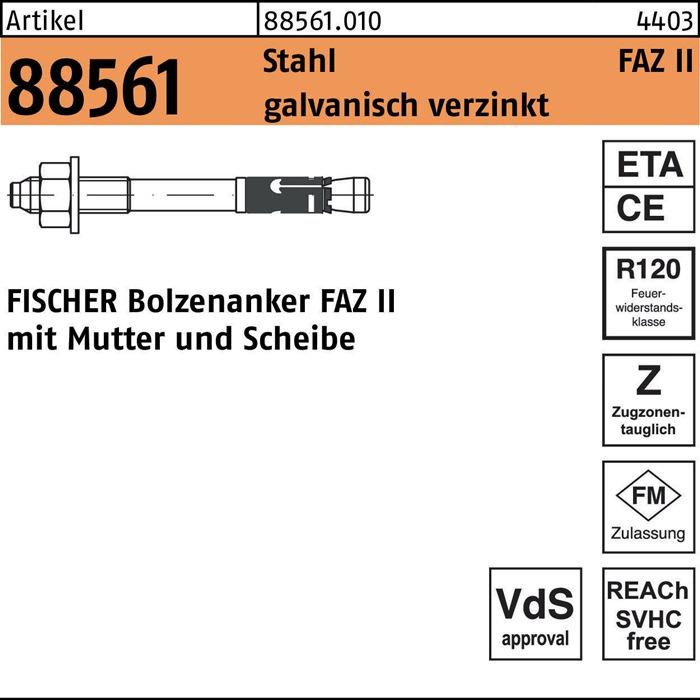 Produktbild Fischer Bolzenanker FAZ II (50 Stk.)