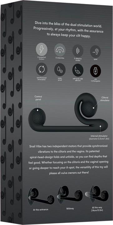 Image du produit Snail Vibe Vibromasseur Duo - Noir