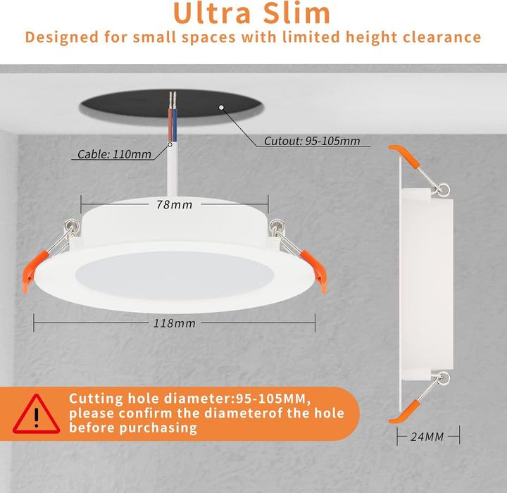 Immagine prodotto Tomosu 20er-Set LED-Einbaustrahler Dimmbar (700 lm)
