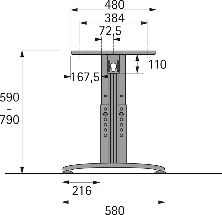 Image du produit Hettich T-Verkettungsfuss höhenverstellbar