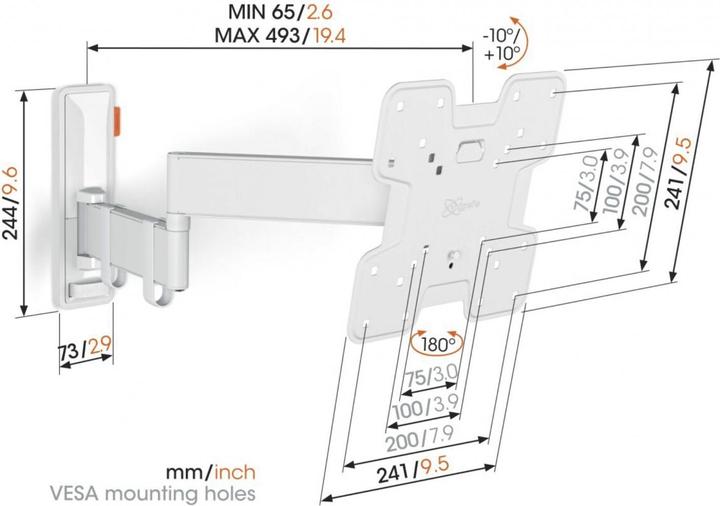 Actual product image Vogels TVM 3245 (Wall, 43", 15 kg)