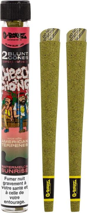 Produktbild G-Rollz Prerolled Cones Terpenten Infusion, Watermelon Sunrise, 2 Stk