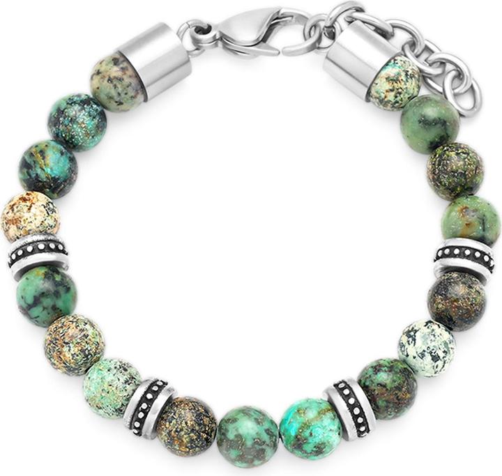 Immagine prodotto Leyda Bracciale con pietre preziose e acciaio inossidabile (22 cm, Pietra, Acciaio inossidabile)