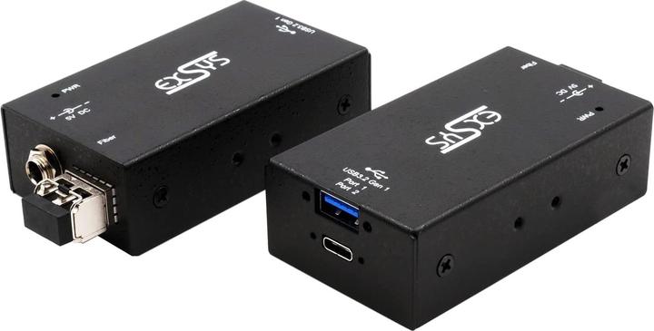 Produktbild Exsys 2 Port USB 3.2 Gen1 Extender mit Glasfaserkabel bis 300 Meter (USB-B, 2 Ports)
