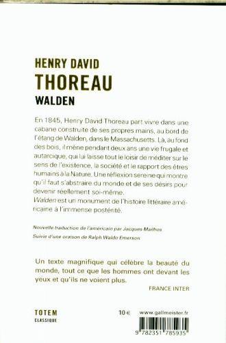 Actual product image Walden ou La vie dans les bois (French, Thoreau Henry David, 2017)